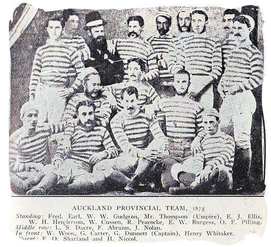 The Auckland provincial rugby team in New Zealand in 1875 - Brief History of Rugby