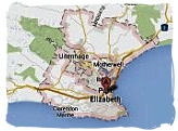Map of Port Elizabeth, South Africa
