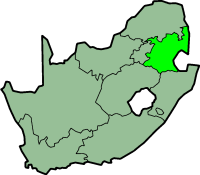 Mpumalanga province - map position