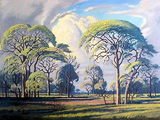 Bushveld landscape painting by Jacobus Hendrik Pierneef (1886-1957) - South African Art, Art Galleries in South Africa, South African Artists