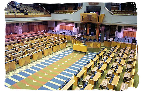 The chamber of the National Assembly of South Africa - South Africa Government, South Africa Government type