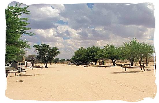 Camping site at the Nossob camp - The Nossob rest camp, Kgalagadi National Park, Kgalagadi Photos