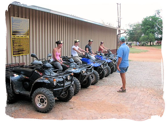 A last round of instructions before taking off on a Quad Bike trip - Activity Attractions in Cape Town South Africa and the Cape Peninsula