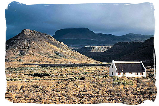 Golden country landscape in the Free State province, South Africa