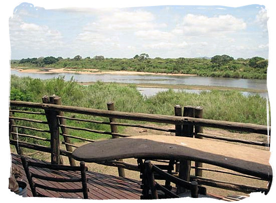 Panoramic view from the viewing deck at the Lower Sabie Rest Camp in the Kruger National Park, South Africa